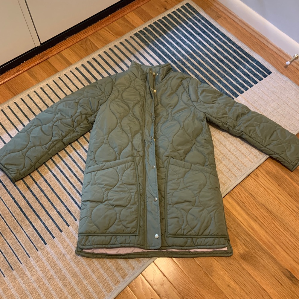 J.crew signature puffer-green